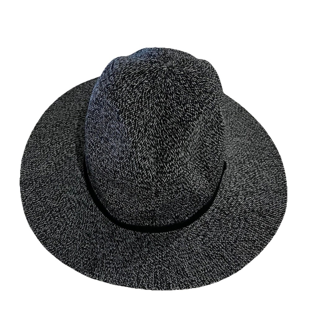 Tahari Hat Panama Womens Black White Packable Brim One Size NWT MSRP $38